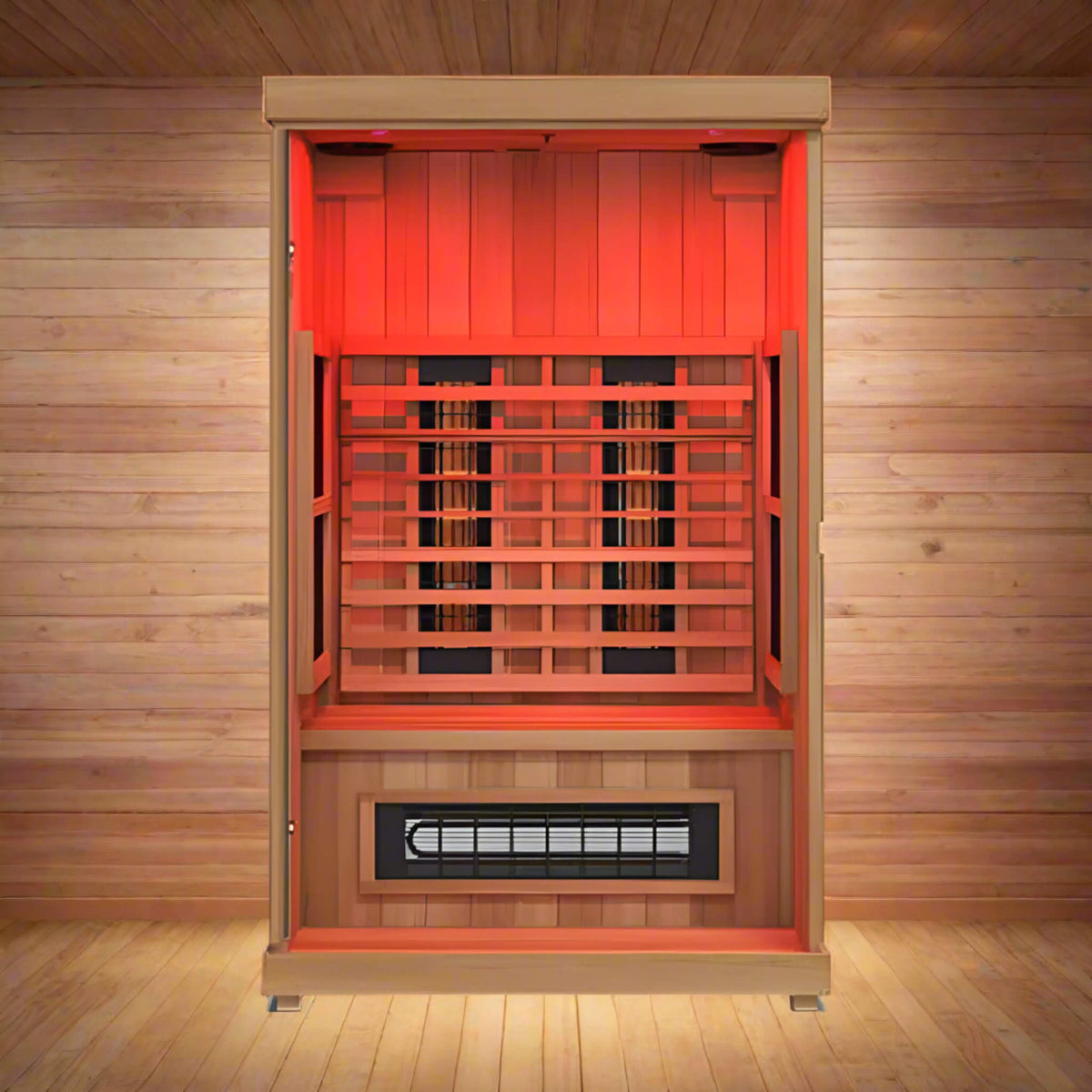 Finnmark Full-Spectrum 2-Person Home Infrared Sauna With Built-In LCD Touchscreen Controller