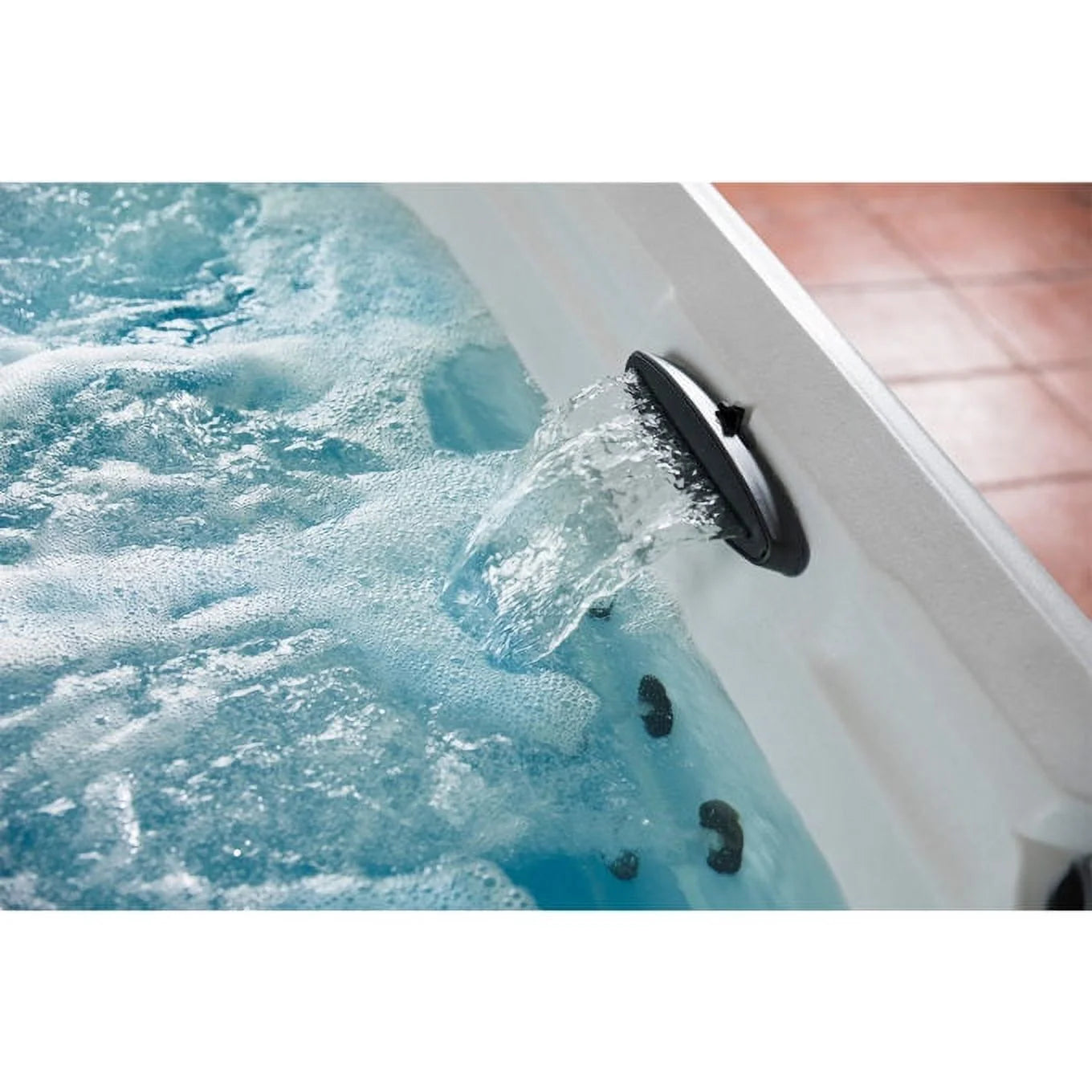 LS700DX Pillow Bundle - 7 Person, 90-Jet, 220-Volt, Arctic White/ Coastal Gray with Spa Pillows Included!