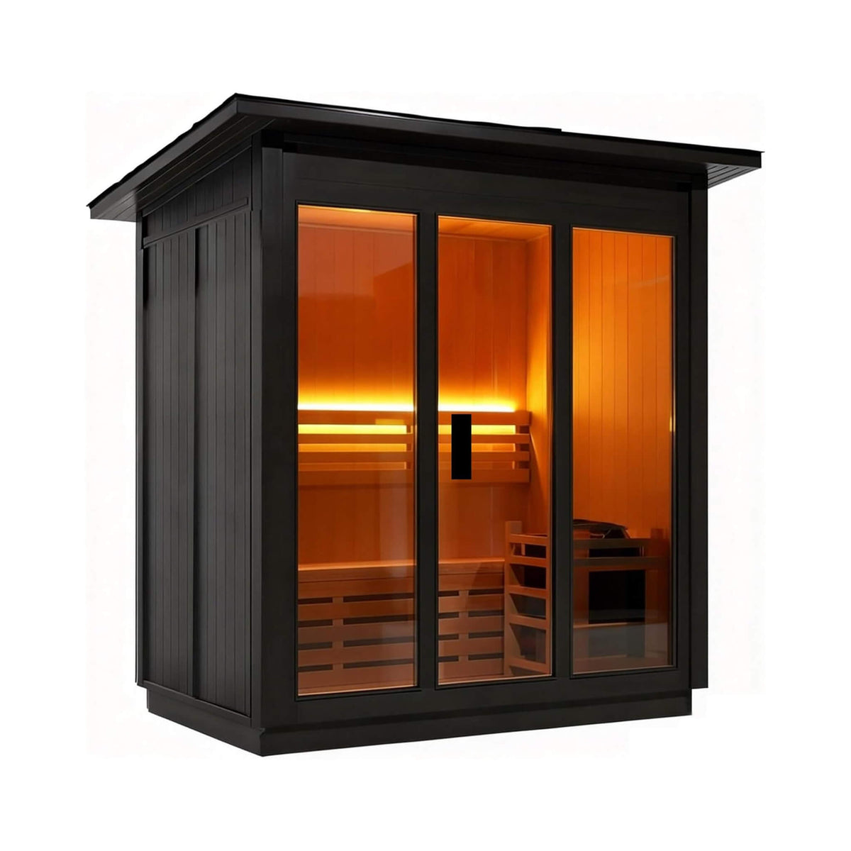 Custom 4-Person Luxury Spruce Outdoor Steam Sauna With Heater And Stones (Made-To-Order)