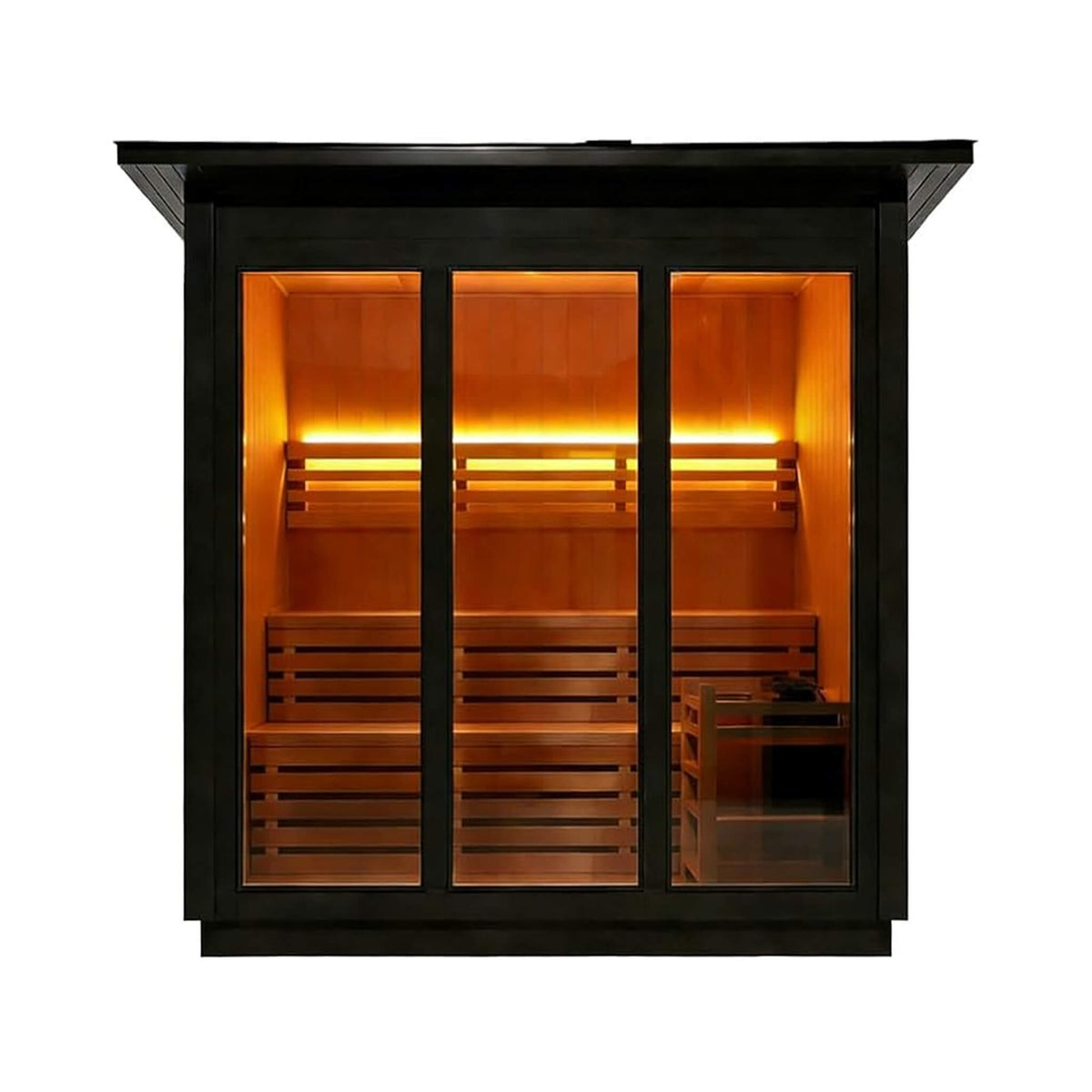 Custom 4-Person Luxury Spruce Outdoor Steam Sauna With Heater And Stones (Made-To-Order)