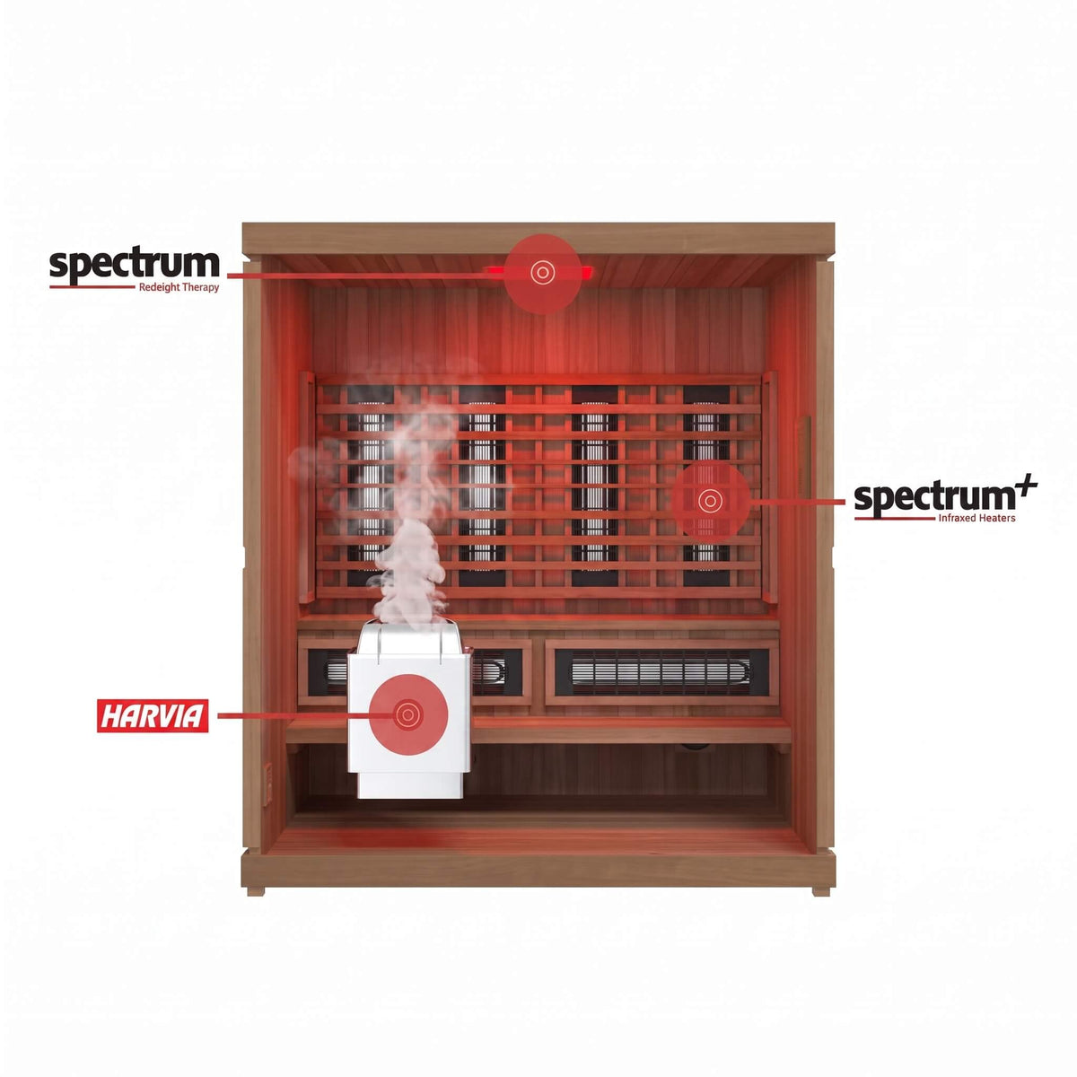 Finnmark Trinity XL 4-Person Home Infrared & Steam Sauna Combo