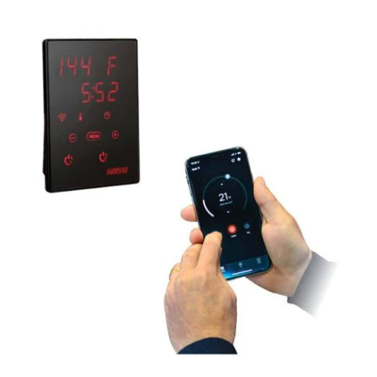 Harvia KIP60W 6KW UL Certified Electric Sauna Heater With Xenio CX170 Digital WIFI Control & Sauna Stones