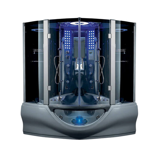 Maya Bath Valencia Steam Shower Massage Bathtub With LCD TV
